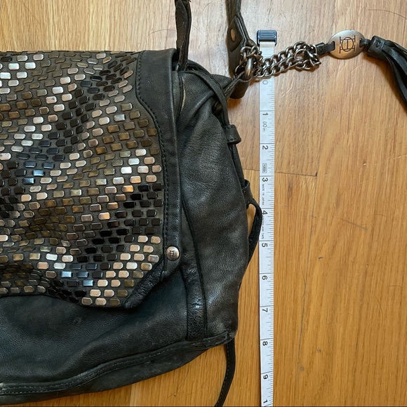 Olivia Harris leather bag w/ metal stud detailing and side tassel chain - Picture 11 of 11